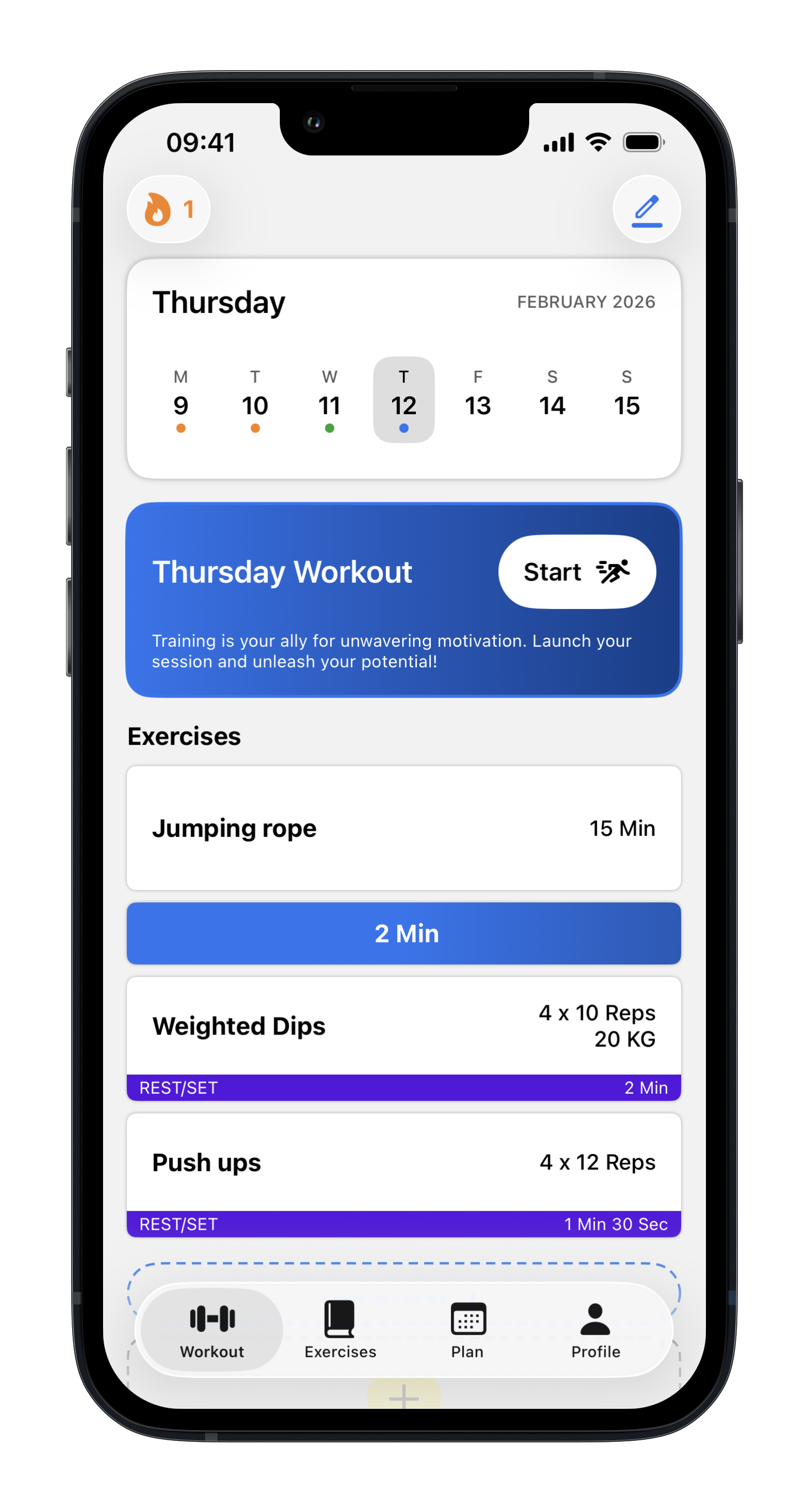Strainup App - Workout Tracking